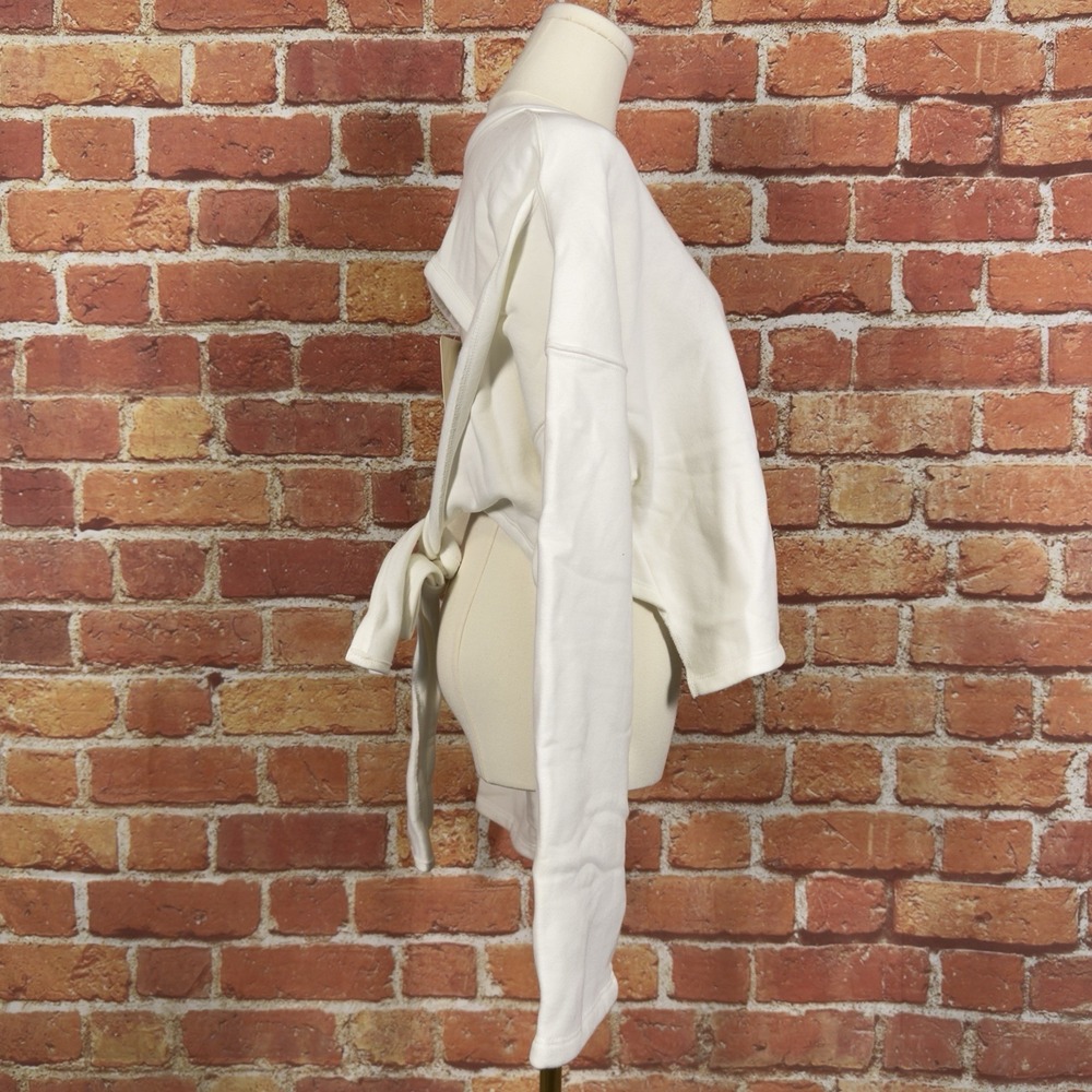 Fabletics Skye Tie Open Back Pullover Large White… - image 6